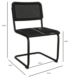 Krzesło Nelson black swing natural/black