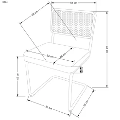 Krzesło Nelson naturalny/szary