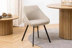 Krzesło Nils beżowy ciemny/czarny