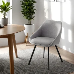 Krzesło Nils szary jasny/czarny