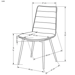 Krzesło Noelle szare