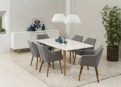 Krzesło Nora Light Grey tapicerowane