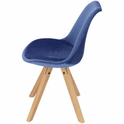 Krzesło Norden Star Square Velvet niebieski