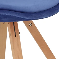 Krzesło Norden Star Square Velvet niebieski