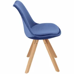 Krzesło Norden Star Square Velvet niebieski