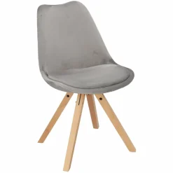 Krzesło Norden Star Square Velvet szare