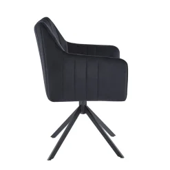 Krzesło obrotowe Adrienne Velvet czarne
