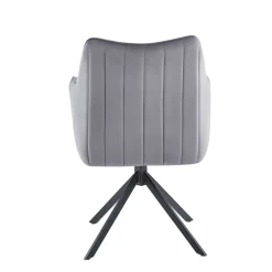 Krzesło obrotowe Adrienne Velvet szare