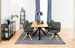 Krzesło obrotowe Aura dark grey auto return tapicerowane