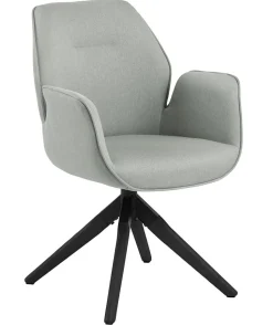 Krzesło obrotowe Aura light grey /black tapicerowane