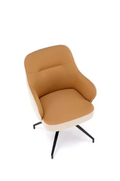 Krzesło obrotowe Connery brązowy/beżowy