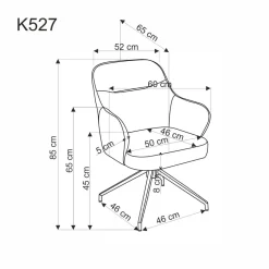 Krzesło obrotowe Connery szary
