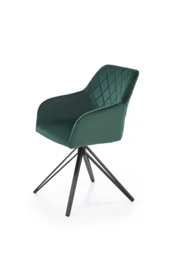 Krzesło obrotowe Cretas Velvet ciemny     zielony