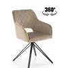 Krzesło obrotowe Cretas Velvet beżowe