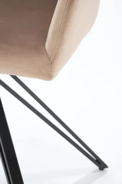 Krzesło obrotowe Cretas Velvet beżowe