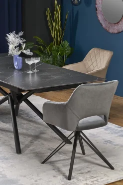 Krzesło obrotowe Cretas Velvet beżowe