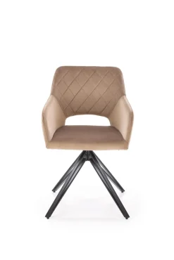 Krzesło obrotowe Cretas Velvet beżowe