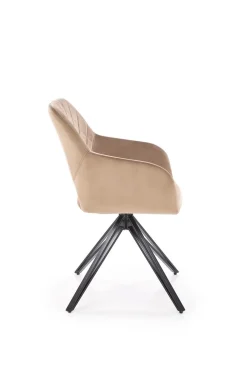 Krzesło obrotowe Cretas Velvet beżowe