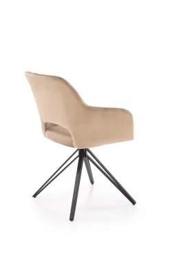 Krzesło obrotowe Cretas Velvet beżowe