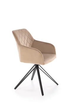 Krzesło obrotowe Cretas Velvet beżowe