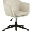 Krzesło obrotowe Nora beżowe welwetowe