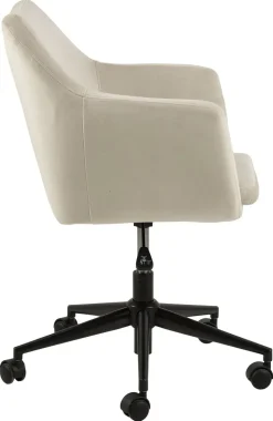 Krzesło obrotowe Nora beżowe welwetowe