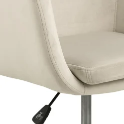 Krzesło obrotowe Nora beżowe welwetowe