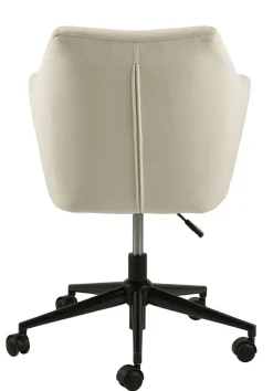 Krzesło obrotowe Nora beżowe welwetowe