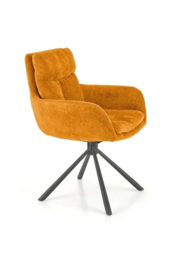 Krzesło obrotowe Ophelia musztardowe