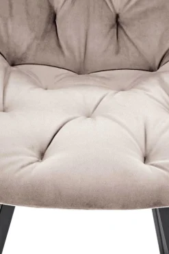 Krzesło obrotowe Veroniq beżowe pikowane