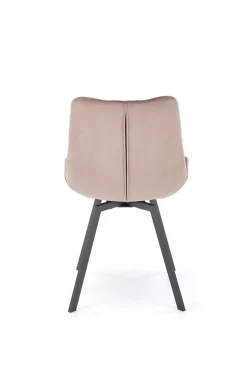 Krzesło obrotowe Veroniq beżowe pikowane