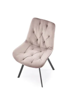 Krzesło obrotowe Veroniq beżowe pikowane