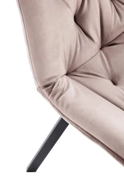 Krzesło obrotowe Veroniq beżowe pikowane