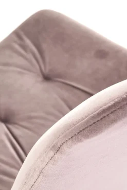 Krzesło obrotowe Veroniq beżowe pikowane