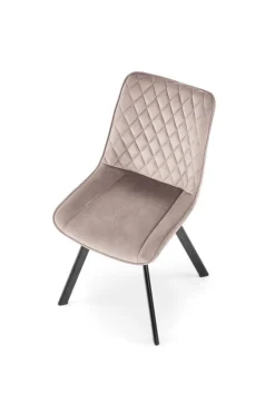 Krzesło obrotowe Veroniq beżowe przeszycia