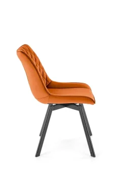 Krzesło obrotowe Veroniq cynamonowe przeszycia