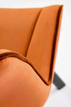 Krzesło obrotowe Veroniq cynamonowe przeszycia