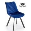 Krzesło obrotowe Veroniq granatowe przeszycia