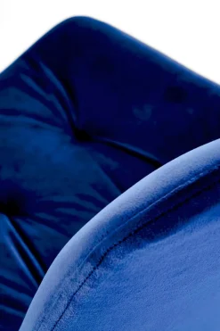 Krzesło obrotowe Veroniq granatowe pikowane