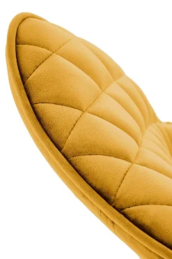 Krzesło obrotowe Veroniq musztardowe przeszycia