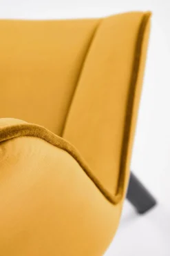 Krzesło obrotowe Veroniq musztardowe przeszycia