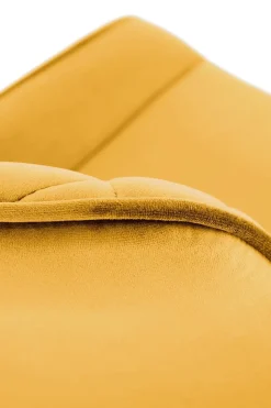 Krzesło obrotowe Veroniq musztardowe przeszycia