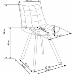 Krzesło Ohio bordowe
