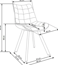 Krzesło Ohio turkusowe