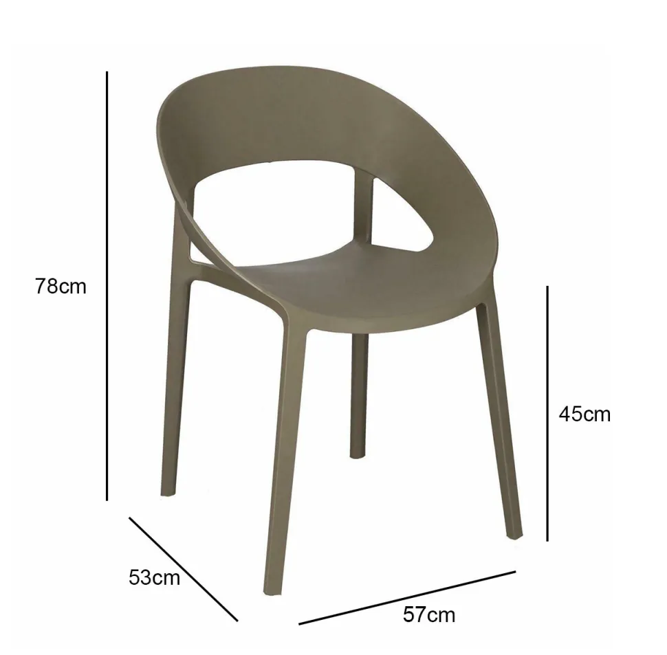 Krzesło Oido mild grey z tworzywa