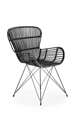 Krzesło Oklahoma rattan czarne