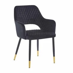 Krzesło Olivia Velvet czarne