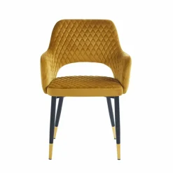 Krzesło Olivia Velvet musztardowe