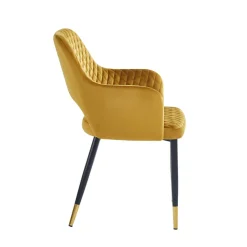 Krzesło Olivia Velvet musztardowe