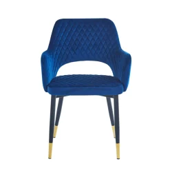 Krzesło Olivia Velvet niebieskie